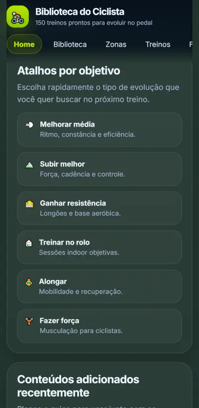 Atalhos por objetivo como melhorar média e ganhar resistência